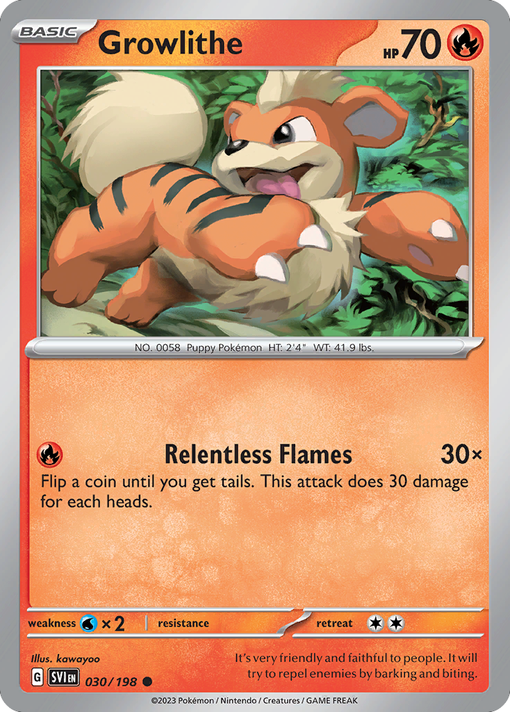 Growlithe — illustrated card