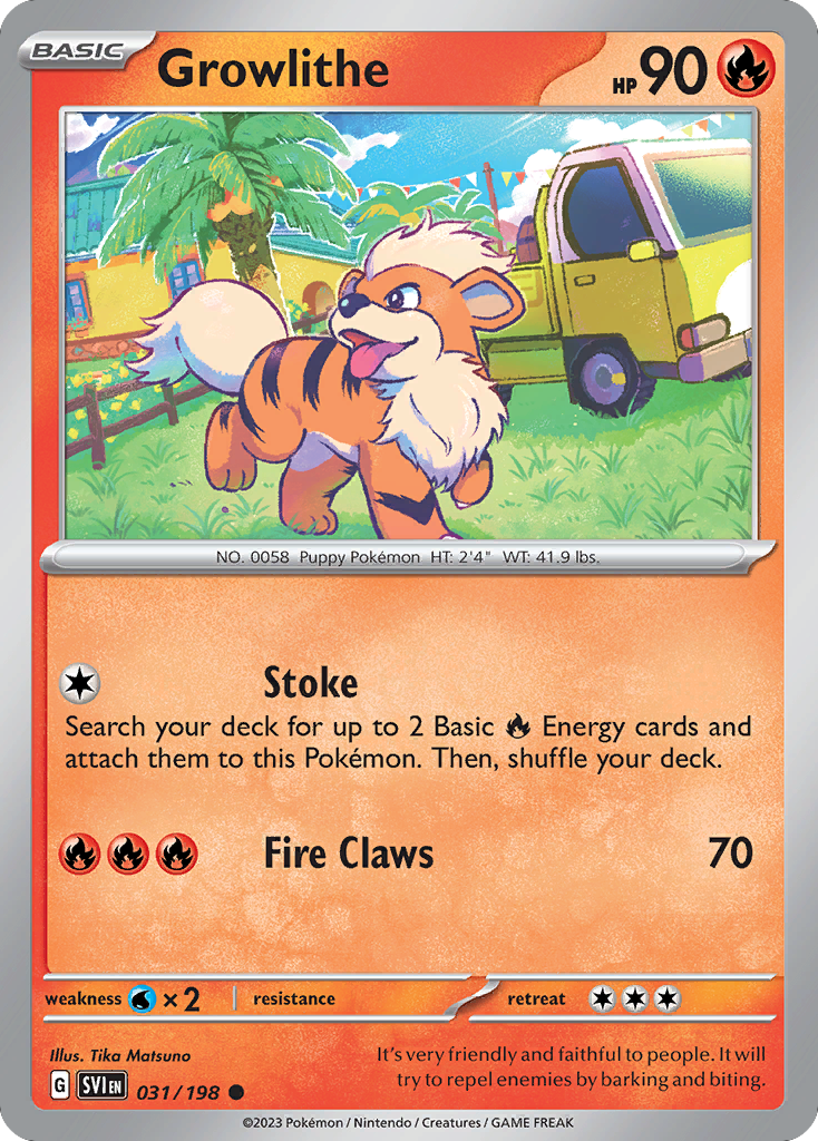 Growlithe — illustrated card