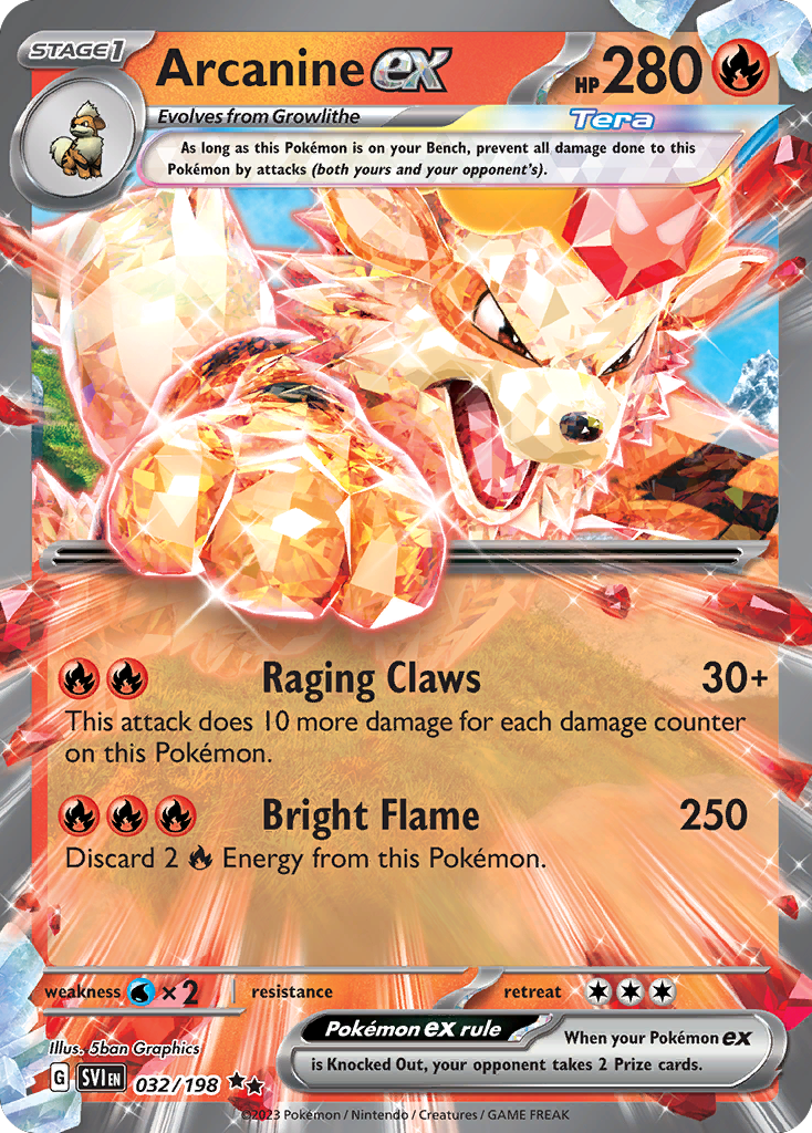 Arcanine ex — illustrated card
