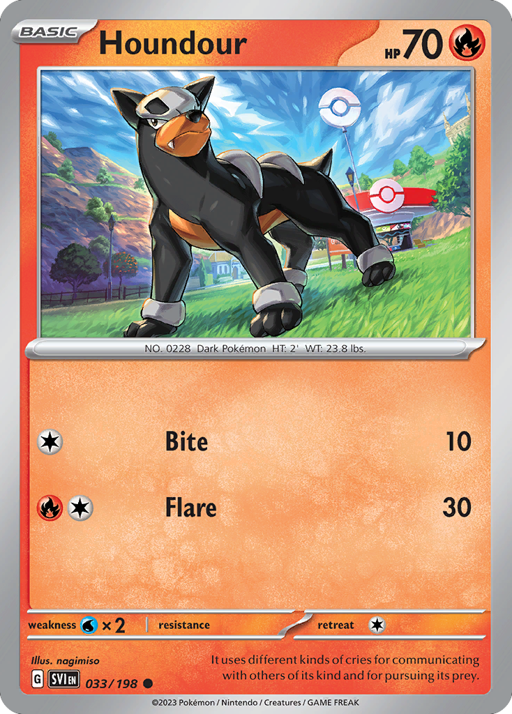 Houndour — illustrated card