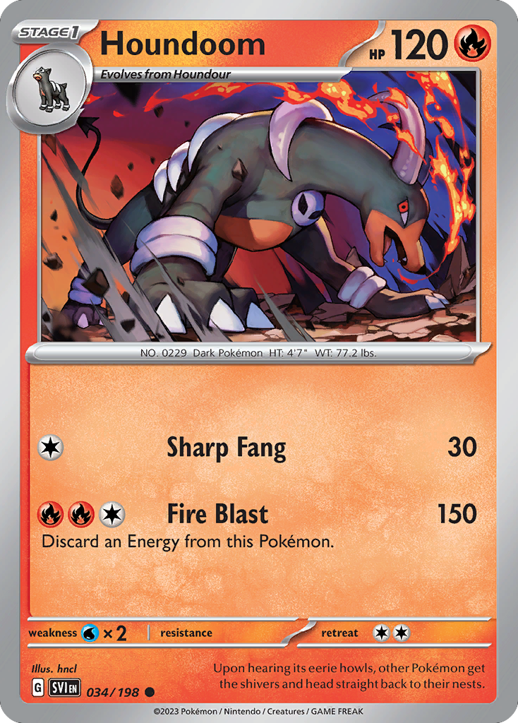 Houndoom — illustrated card