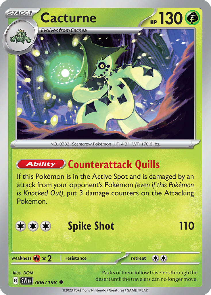 Cacturne — illustrated card