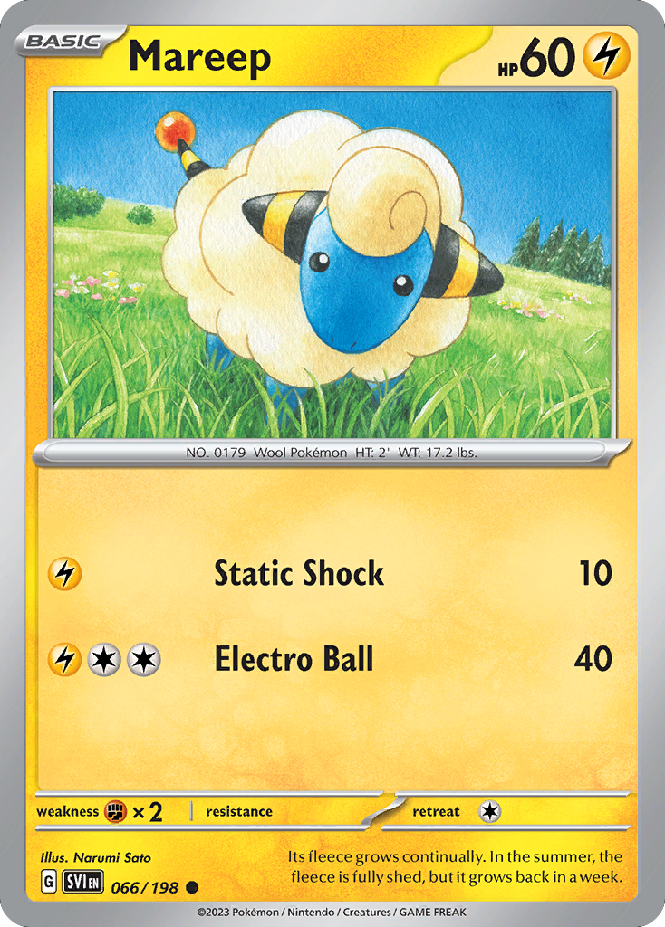 Mareep — illustrated card