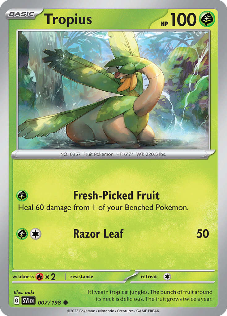 Tropius — illustrated card