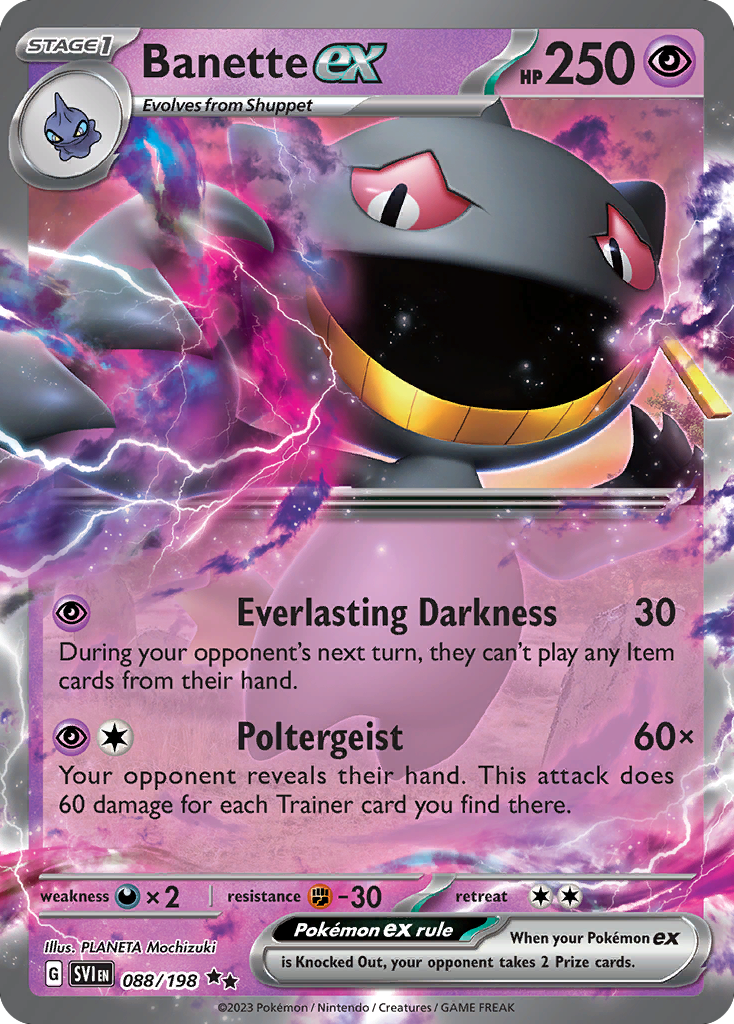 Banette ex — illustrated card