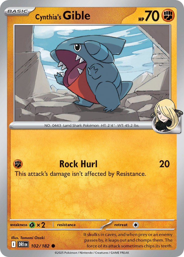 Cynthia's Gible — illustrated card