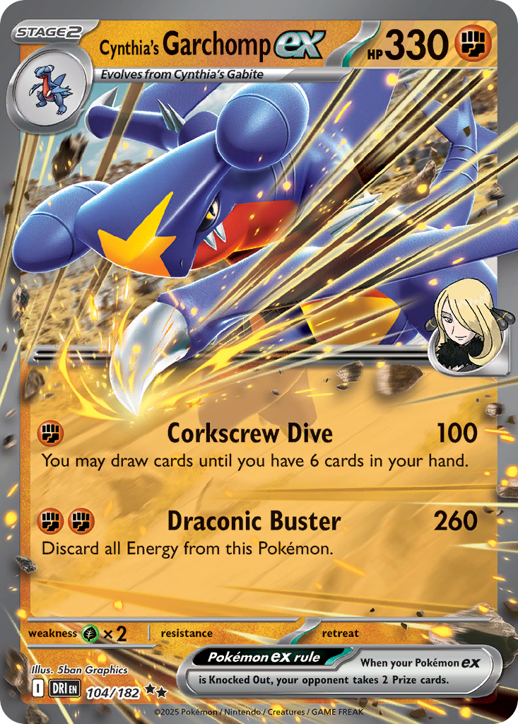 Cynthia's Garchomp ex — illustrated card