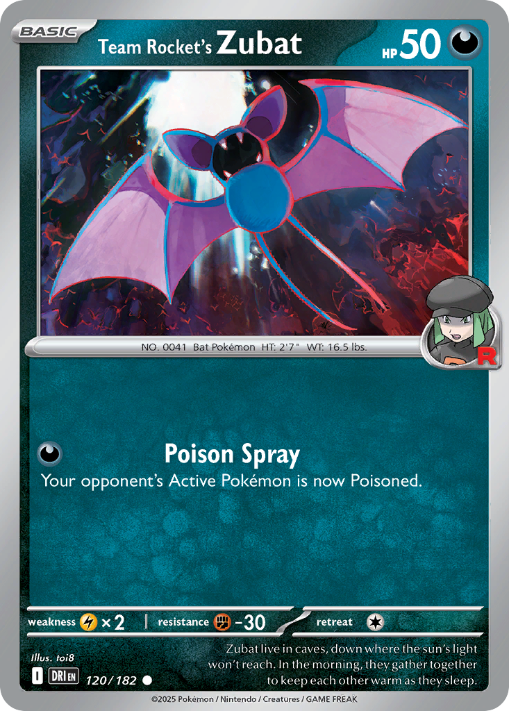 Team Rocket's Zubat — illustrated card