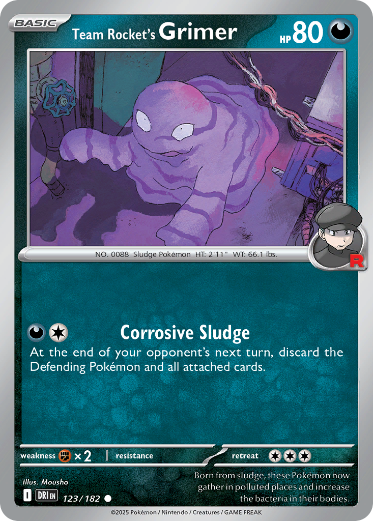Team Rocket's Grimer — illustrated card