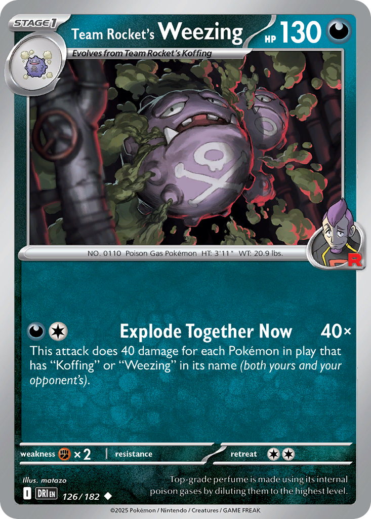 Team Rocket's Weezing — illustrated card