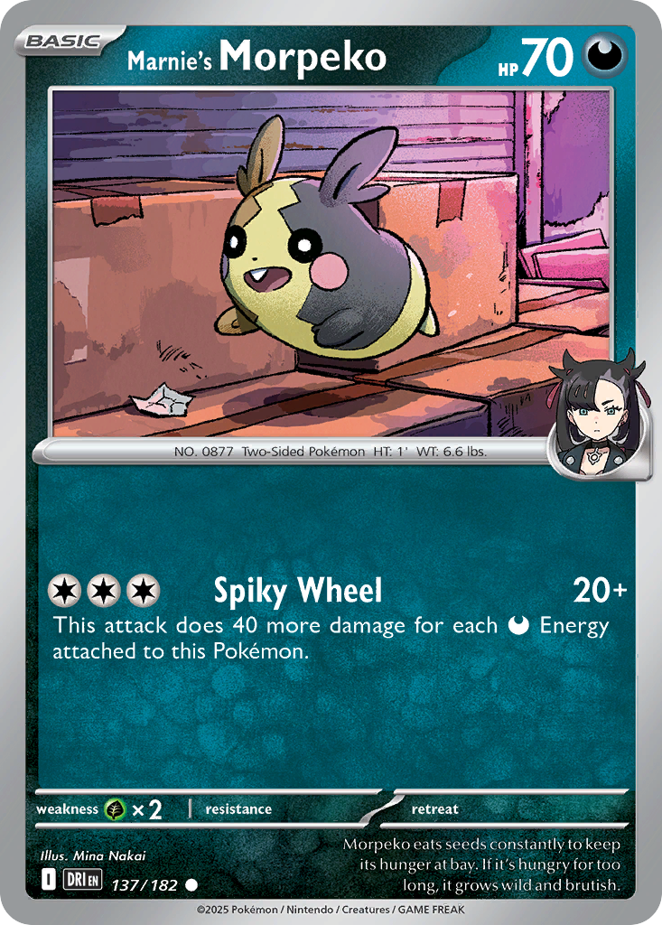 Marnie's Morpeko — illustrated card