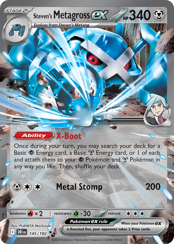 Steven's Metagross ex — illustrated card