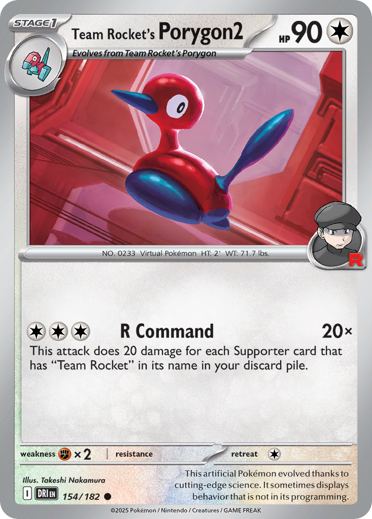 Team Rocket's Porygon2 — illustrated card