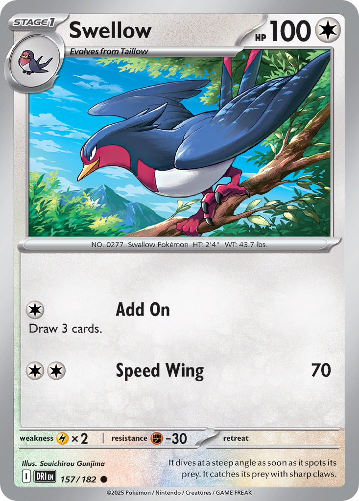 Swellow — illustrated card