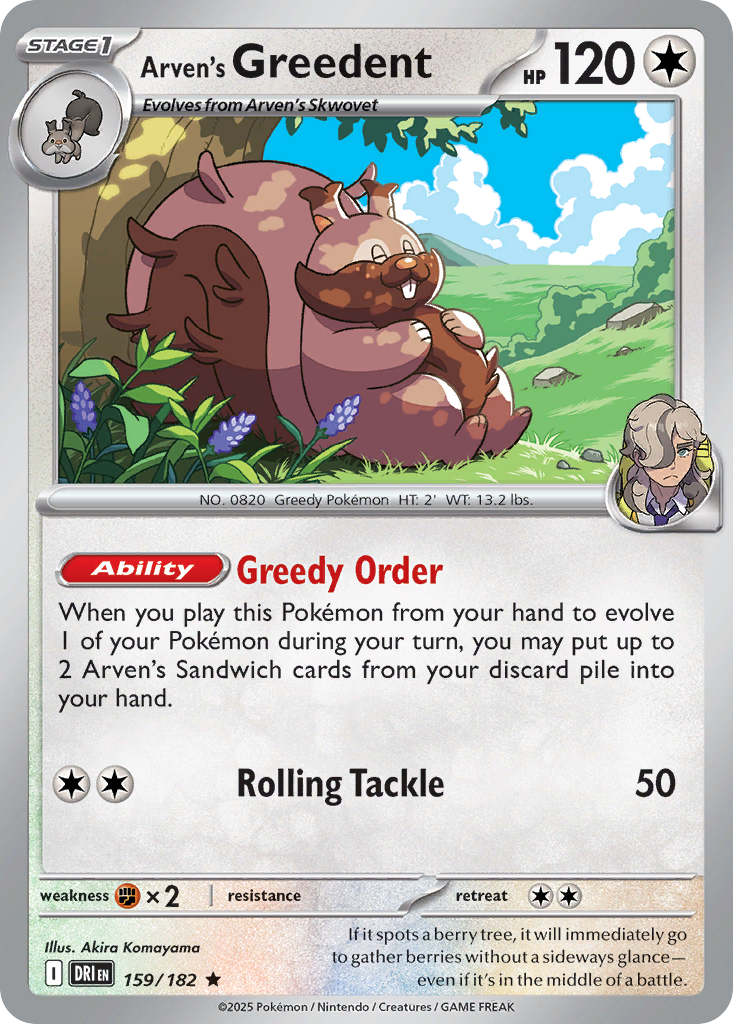 Arven's Greedent — illustrated card