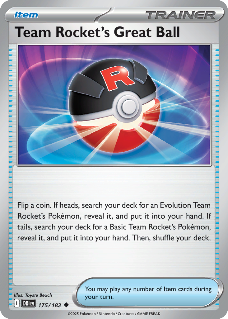 Team Rocket's Great Ball — illustrated card