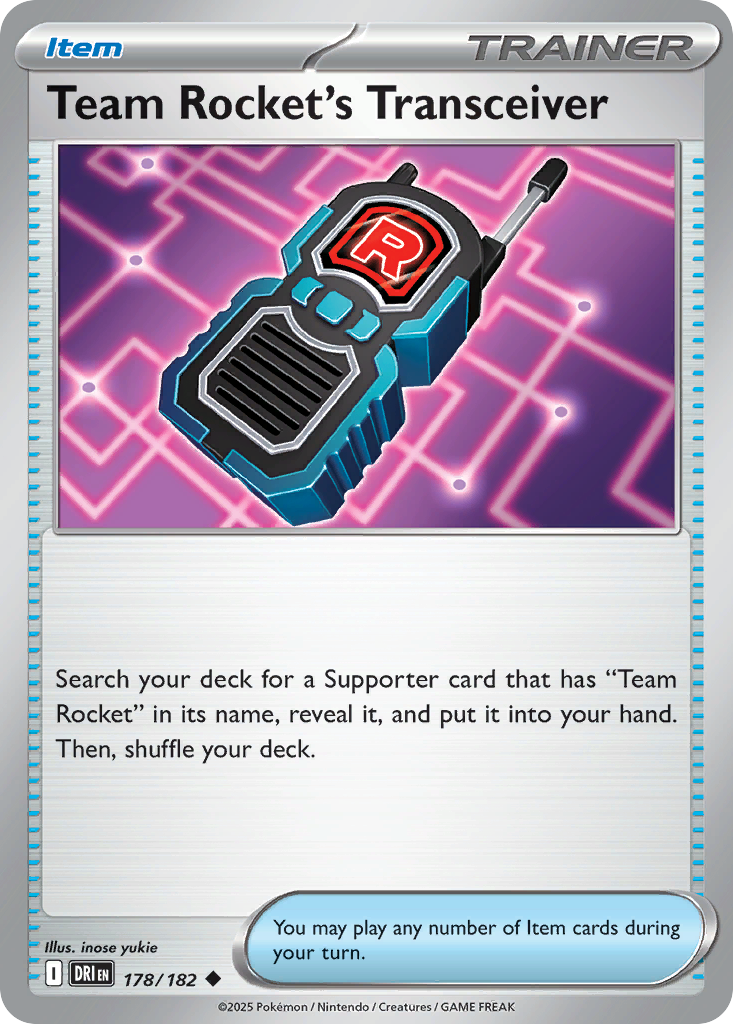 Team Rocket's Transceiver — illustrated card