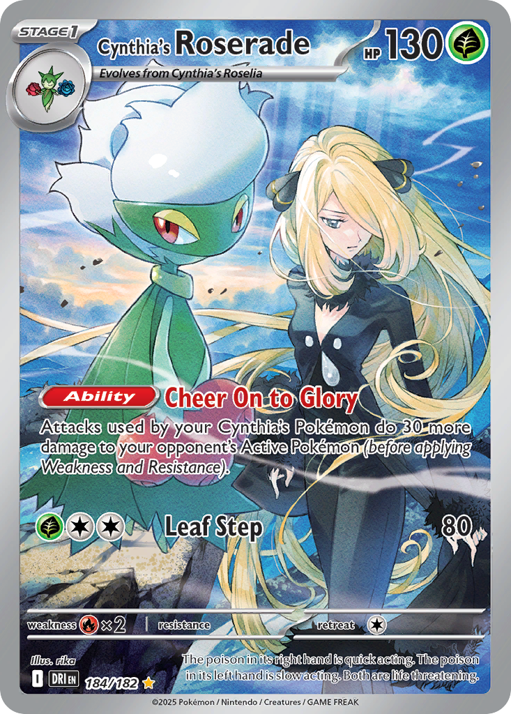 Cynthia's Roserade — illustrated card