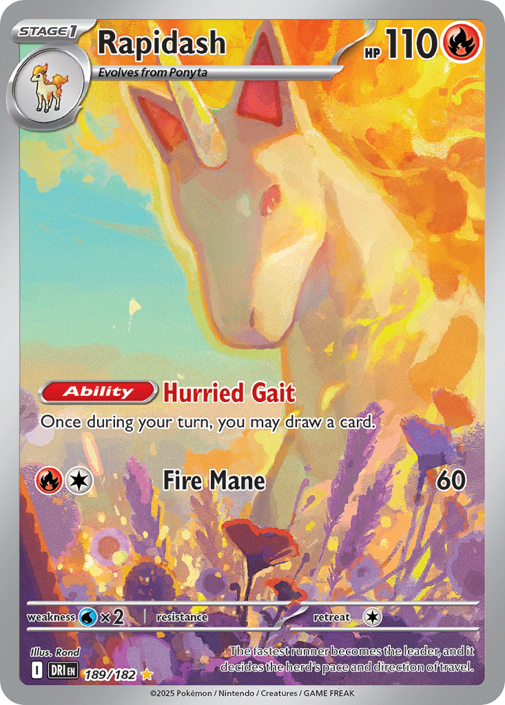 Rapidash — illustrated card