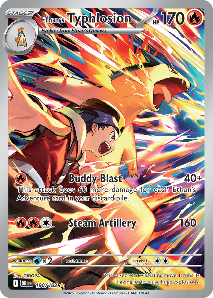 Ethan's Typhlosion — illustrated card