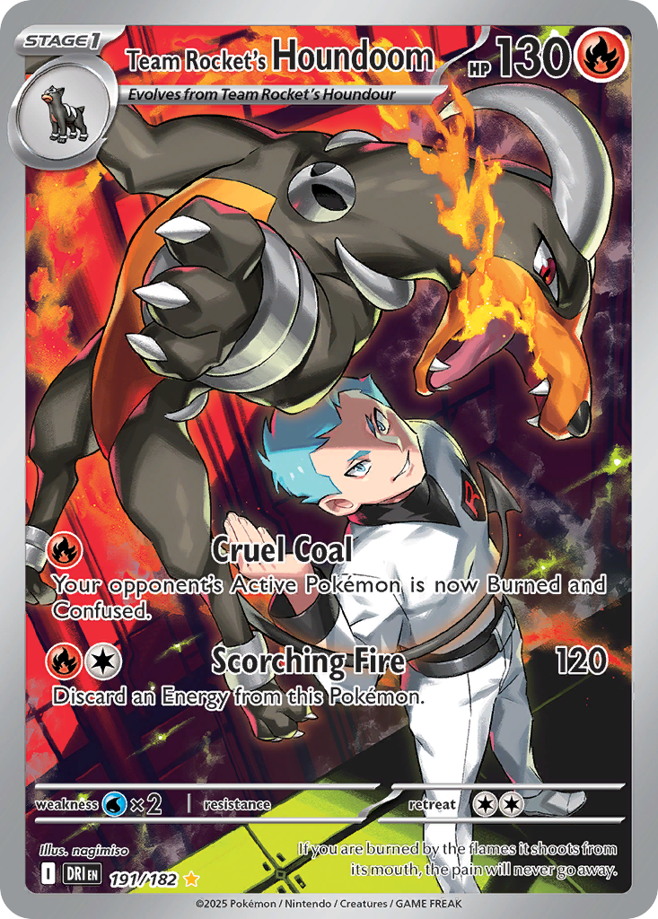 Team Rocket's Houndoom — illustrated card
