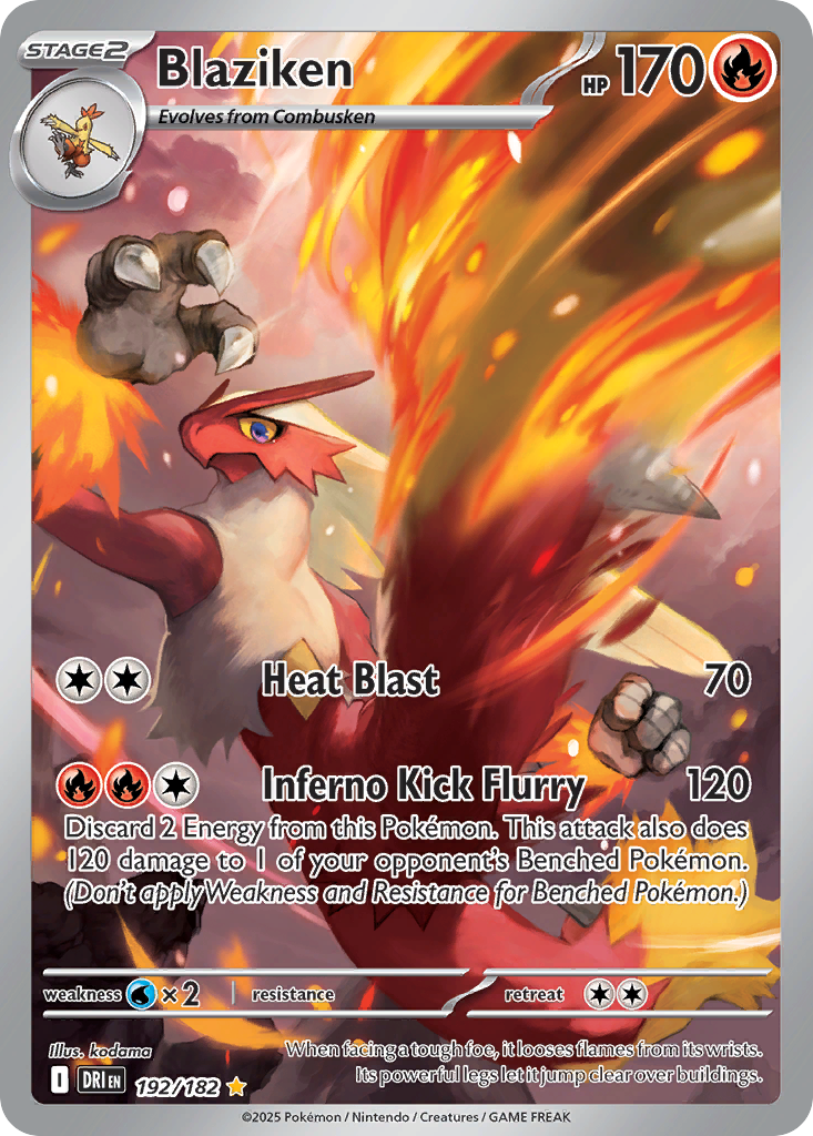 Blaziken — illustrated card