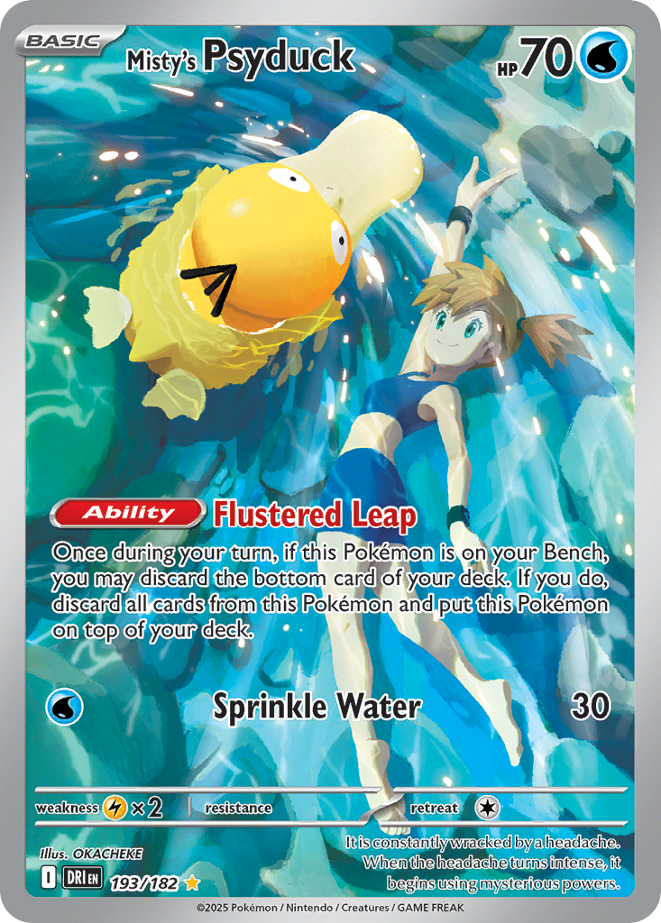 Misty's Psyduck — illustrated card