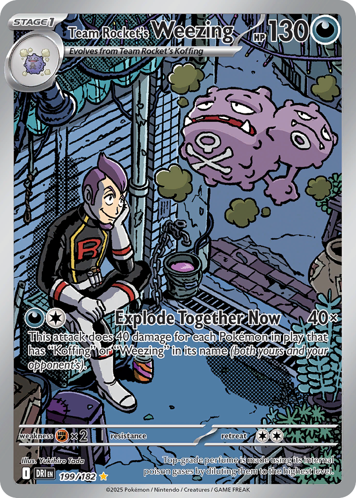 Team Rocket's Weezing — illustrated card