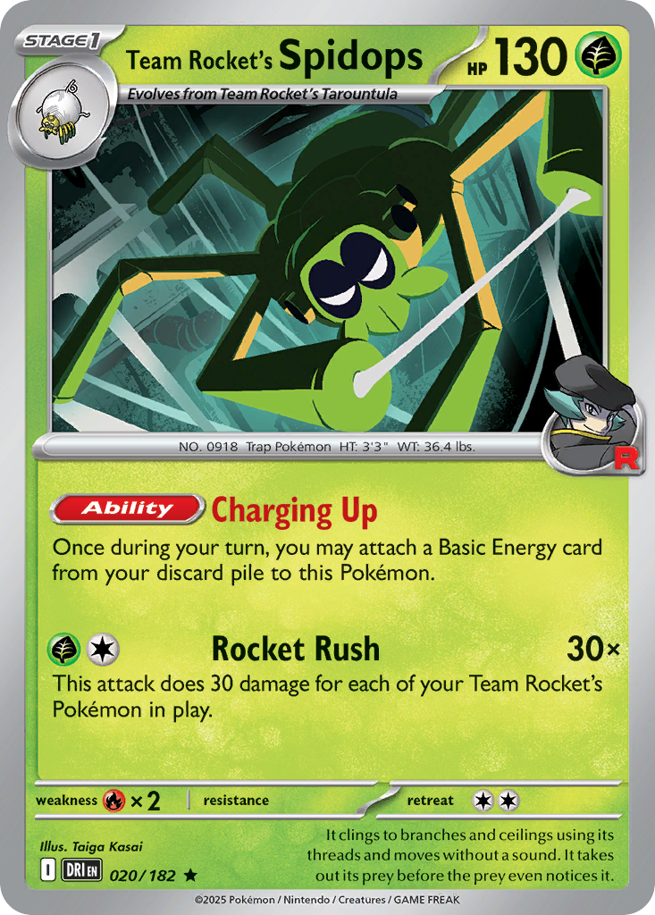 Team Rocket's Spidops — illustrated card