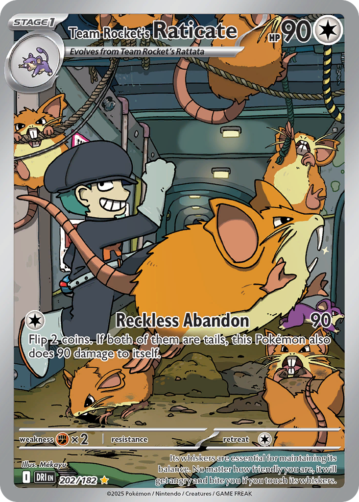 Team Rocket's Raticate — illustrated card