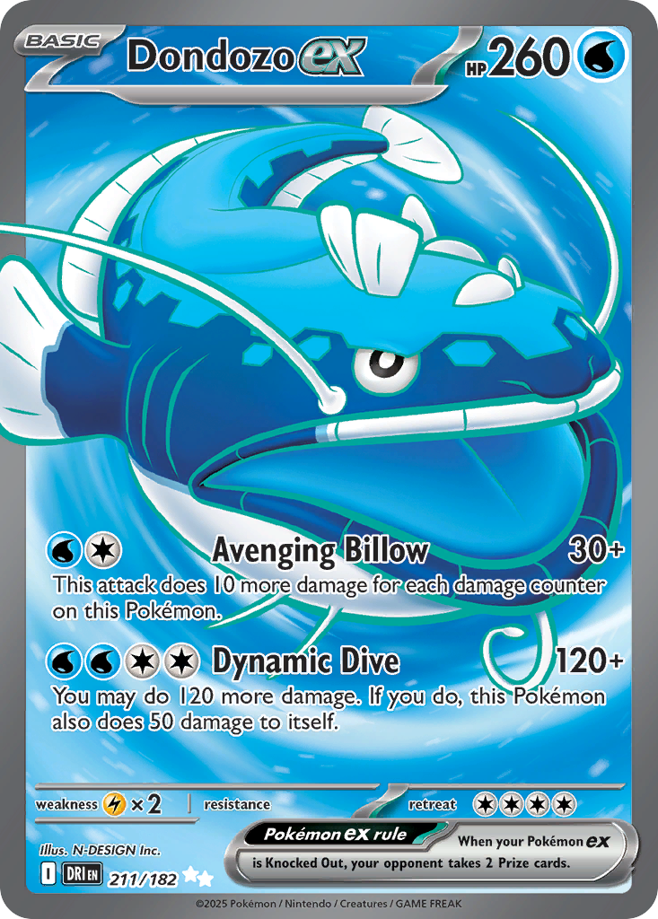 Dondozo ex — illustrated card