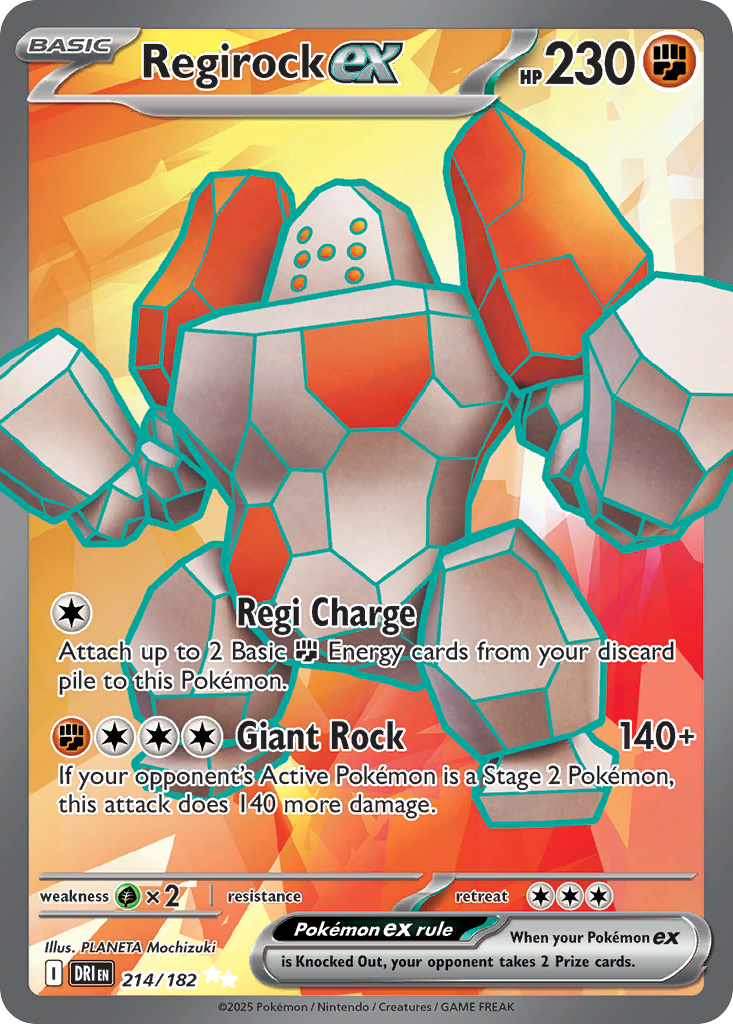 Regirock ex — illustrated card