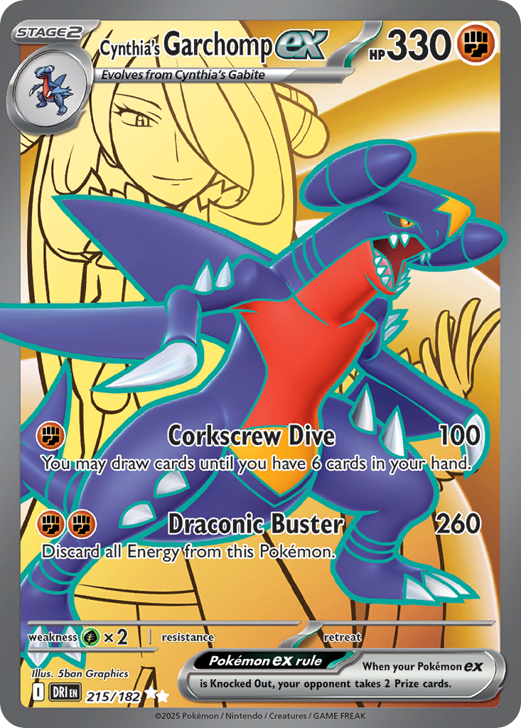 Cynthia's Garchomp ex — illustrated card