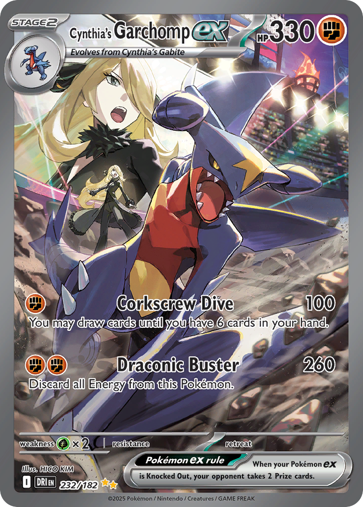 Cynthia's Garchomp ex — illustrated card