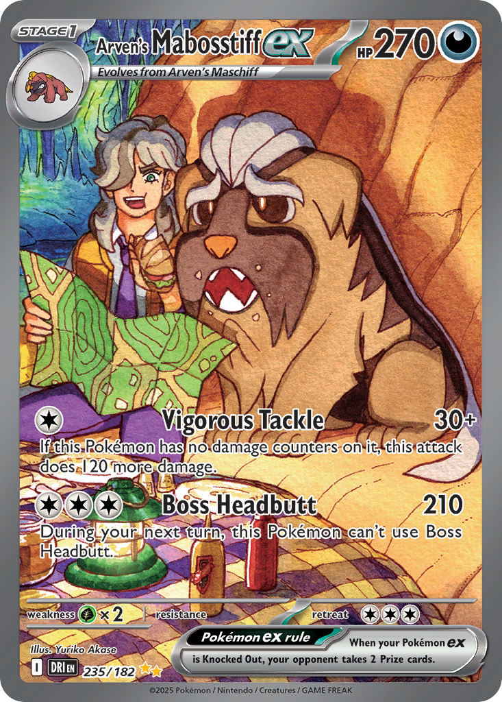 Arven's Mabosstiff ex — illustrated card