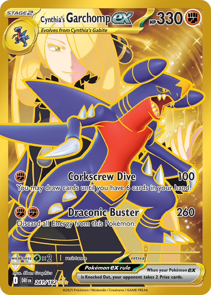 Cynthia's Garchomp ex — illustrated card