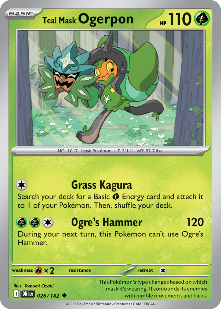 Teal Mask Ogerpon — illustrated card