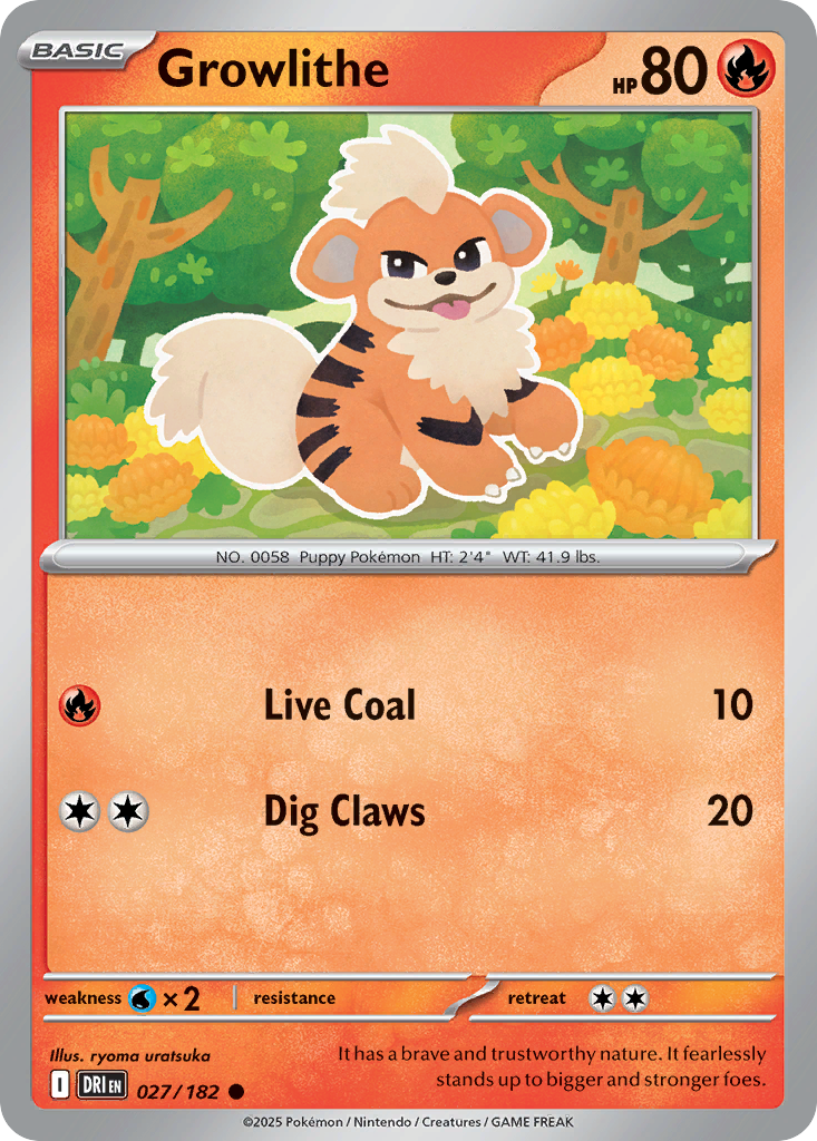 Growlithe — illustrated card