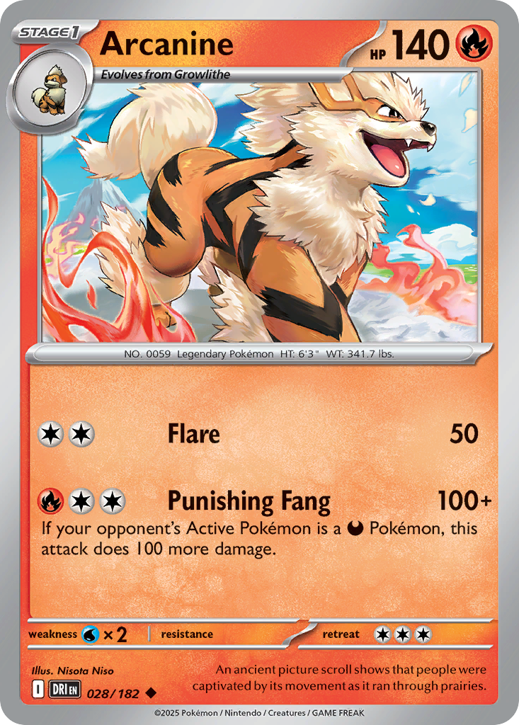 Arcanine — illustrated card