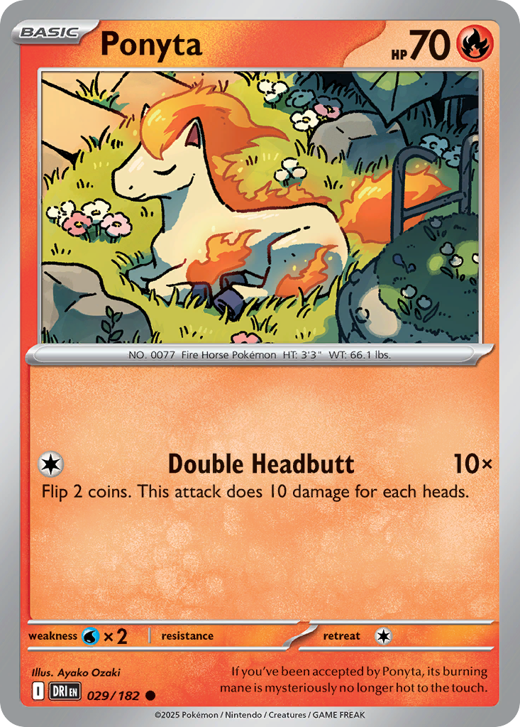 Ponyta — illustrated card