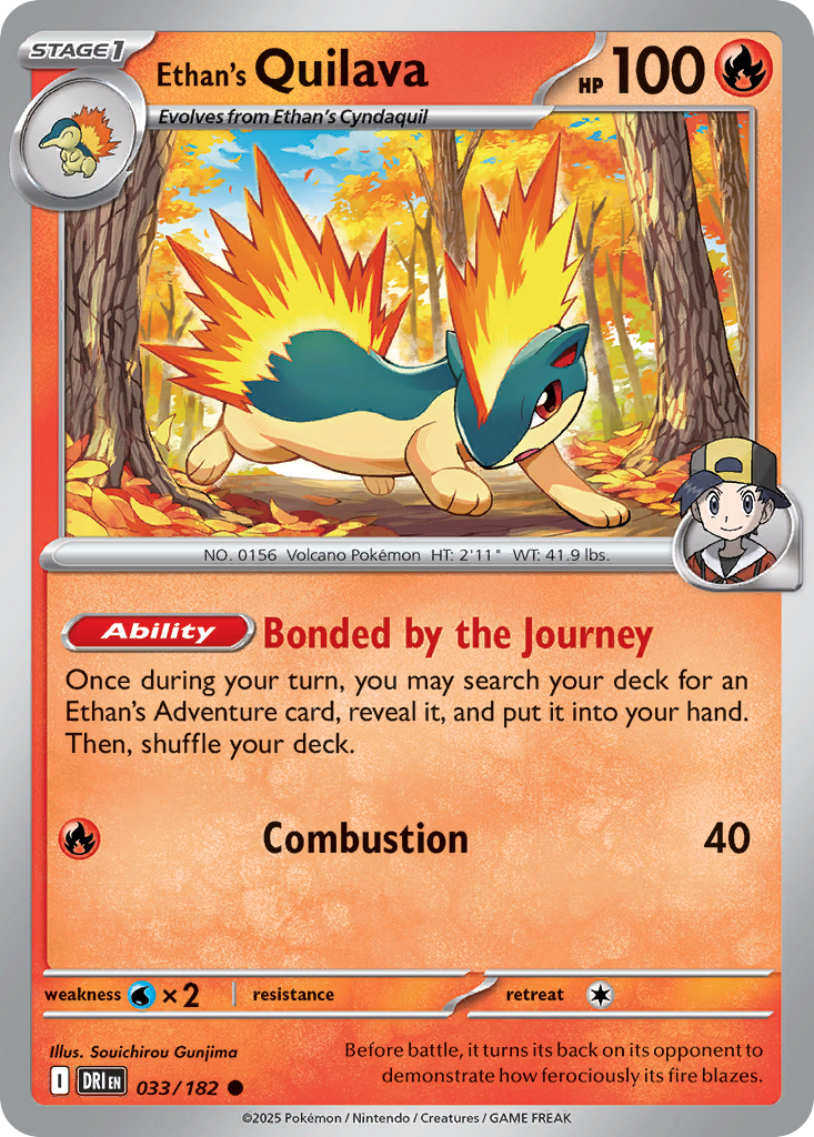 Ethan's Quilava — illustrated card