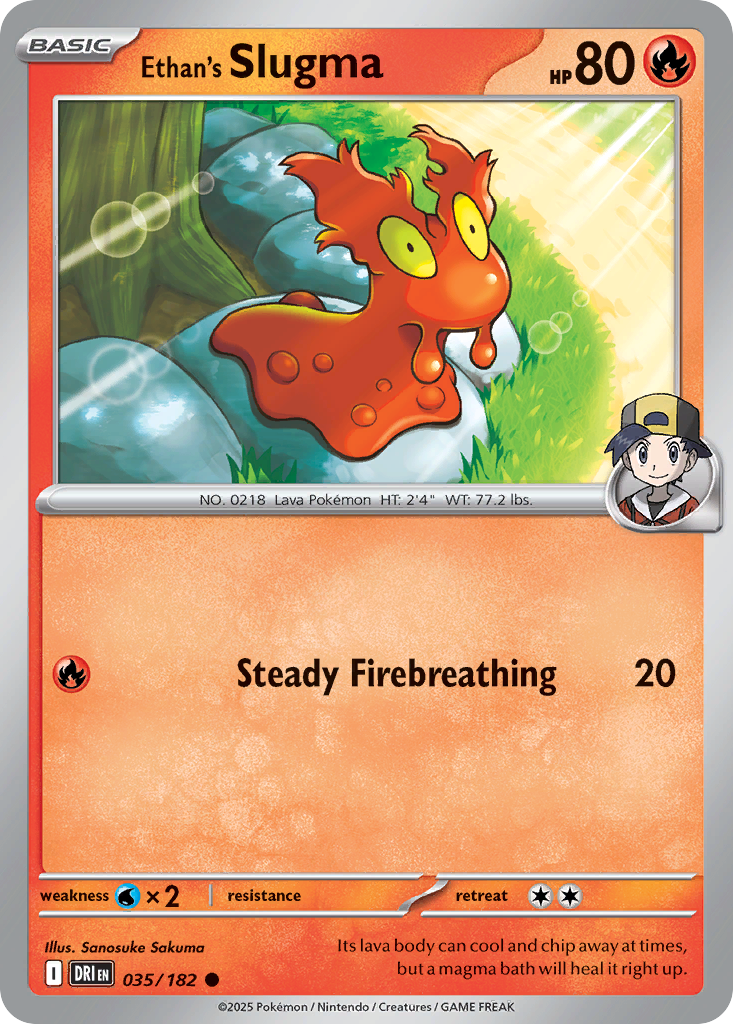 Ethan's Slugma — illustrated card