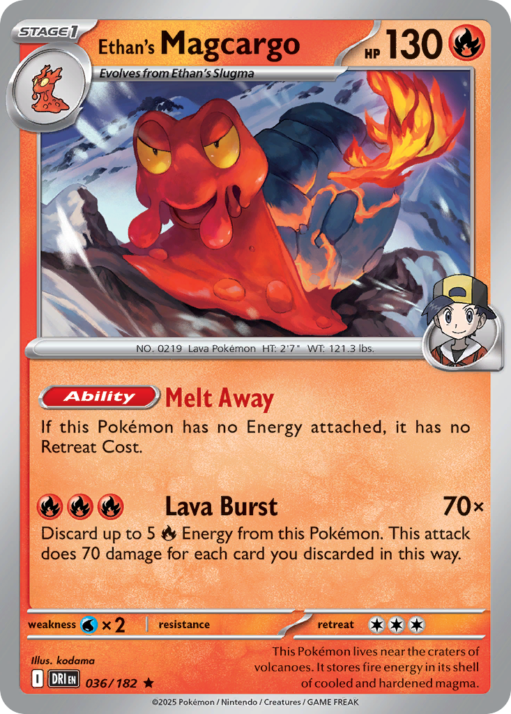 Ethan's Magcargo — illustrated card