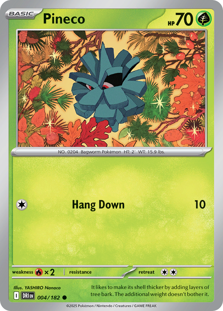 Pineco — illustrated card