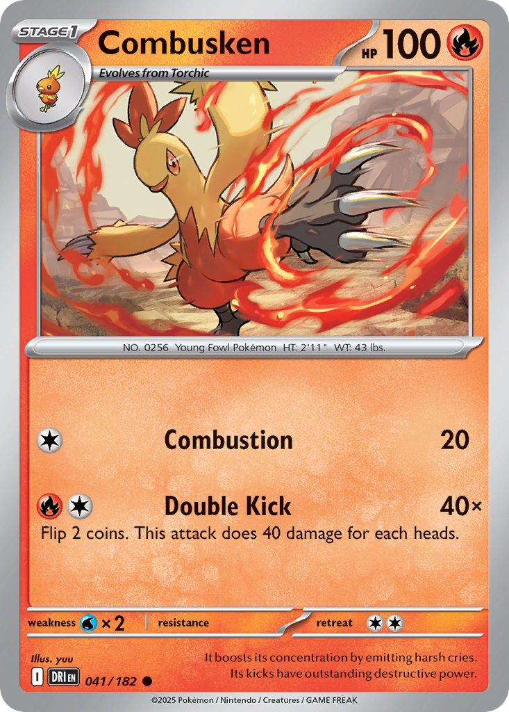 Combusken — illustrated card