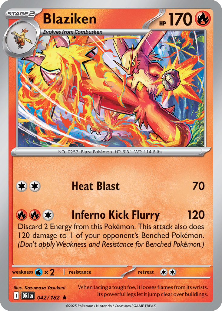 Blaziken — illustrated card