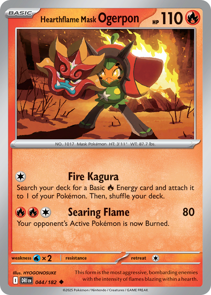 Hearthflame Mask Ogerpon — illustrated card