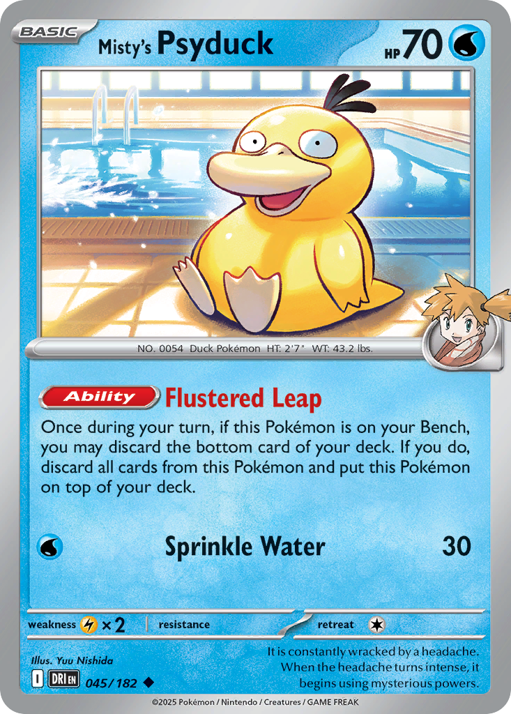 Misty's Psyduck — illustrated card