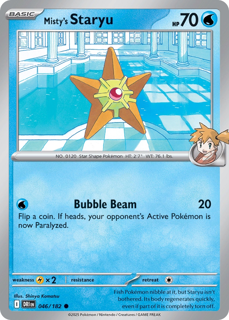 Misty's Staryu — illustrated card