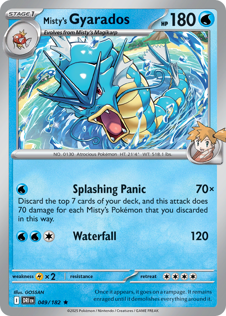 Misty's Gyarados — illustrated card